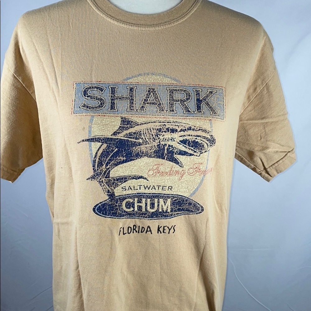Shark Saltwater Chum Tan T-Shirt